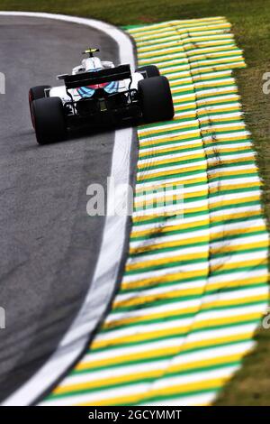 Sergey Sirotkin (RUS) Williams FW41. Grand Prix brésilien, vendredi 9 novembre 2018. Sao Paulo, Brésil. Banque D'Images