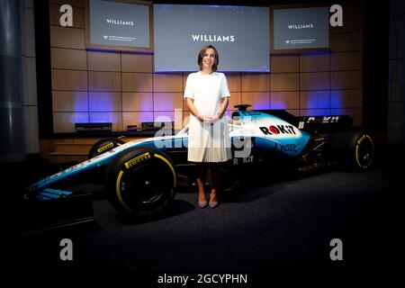 Claire Williams (GBR) Directeur adjoint de l'équipe Williams Racing. Williams Racing Livery dévoile. Lundi 11 février 2019. Siège de Williams Racing, Grove, Angleterre Banque D'Images