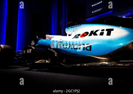 Williams Racing 2019 dévoilement de la livery. Williams Racing Livery dévoile. Lundi 11 février 2019. Siège de Williams Racing, Grove, Angleterre Banque D'Images