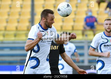 Parme, Italie. 08 août 2021. Milan Skriniar (Inter) pendant titoloEvento, match de football amical à Parme, Italie, août 08 2021 crédit: Independent photo Agency/Alamy Live News Banque D'Images