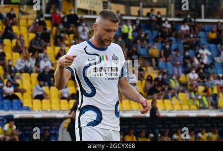 Parme, Italie. 08 août 2021. Milan Skriniar (Inter) pendant titoloEvento, match de football amical à Parme, Italie, août 08 2021 crédit: Independent photo Agency/Alamy Live News Banque D'Images