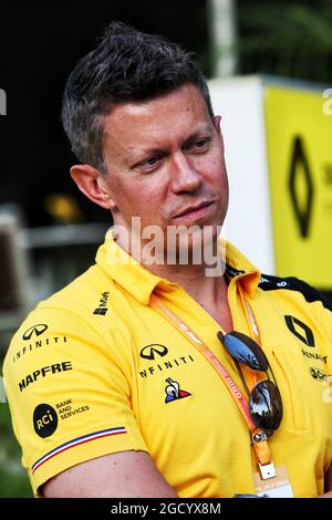 Marcin Budkowski (POL) Renault F1 Team Directeur exécutif. Grand Prix de Bahreïn, vendredi 29 mars 2019. Sakhir, Bahreïn. Banque D'Images