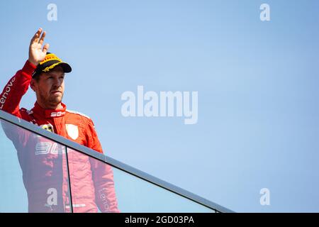 Deuxième place Sebastian Vettel (GER) Ferrari sur le podium. Grand Prix du Canada, dimanche 9 juin 2019. Montréal, Canada. Banque D'Images