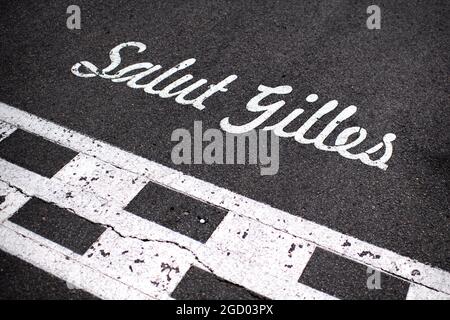 Circuit atmosphère - Salut Gilles. Grand Prix du Canada, dimanche 9 juin 2019. Montréal, Canada. Banque D'Images