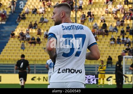 Parme, Italie. 08 août 2021. Milan Skriniar (Inter) pendant titoloEvento, match de football amical à Parme, Italie, août 08 2021 crédit: Independent photo Agency/Alamy Live News Banque D'Images