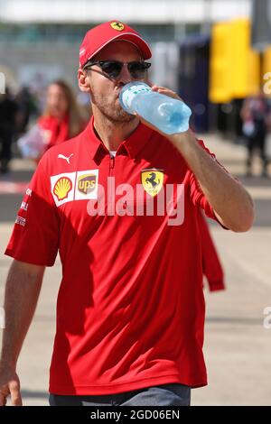 Sebastian Vettel (GER) Ferrari. Grand Prix de Grande-Bretagne, jeudi 11 juillet 2019. Silverstone, Angleterre. Banque D'Images