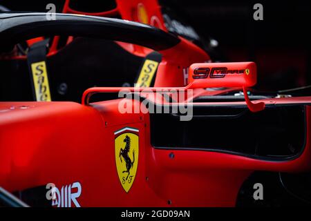 Détail de la Ferrari SF90. Grand Prix de Belgique, jeudi 29 août 2019. Spa-Francorchamps, Belgique. Banque D'Images