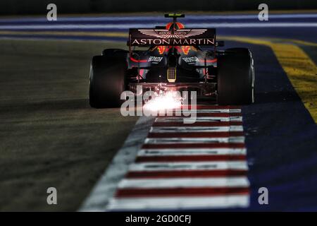 Alexander Albon (THA) Red Bull Racing RB15. Grand Prix de Singapour, dimanche 22 septembre 2019. Marina Bay Street circuit, Singapour. Banque D'Images