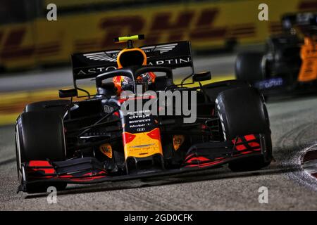 Alexander Albon (THA) Red Bull Racing RB15. Grand Prix de Singapour, dimanche 22 septembre 2019. Marina Bay Street circuit, Singapour. Banque D'Images