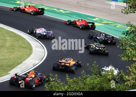 Le début de la course. Grand Prix de Hongrie, dimanche 19 juillet 2020. Budapest, Hongrie. Banque D'Images