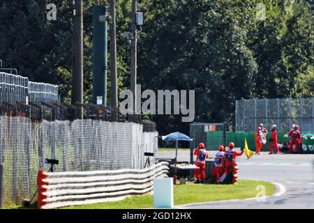 Charles Leclerc (mon) Ferrari SF1000 a pris sa retraite de la course. Grand Prix d'Italie, dimanche 6 septembre 2020. Monza Italie. Banque D'Images