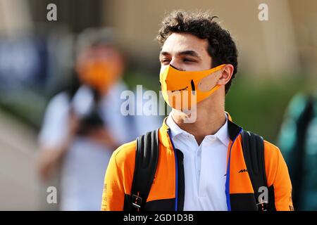 Lando Norris (GBR) McLaren. Test de Formule 1, vendredi 12 mars 2021. Sakhir, Bahreïn. Banque D'Images