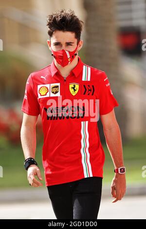 Charles Leclerc (mon) Ferrari. Test de Formule 1, samedi 13 mars 2021. Sakhir, Bahreïn. Banque D'Images