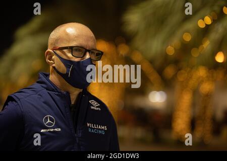 Simon Roberts (GBR) Williams Racing F1 Team principal. Test de Formule 1, dimanche 14 mars 2021. Sakhir, Bahreïn. Banque D'Images