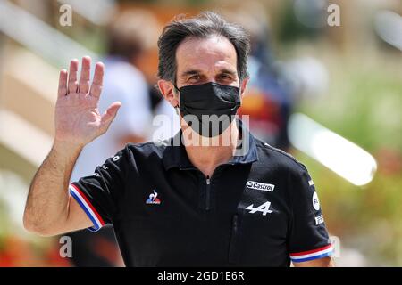 Davide Brivio (ITA) Alpine F1 Team Directeur de course. Grand Prix de Bahreïn, vendredi 26 mars 2021. Sakhir, Bahreïn. Banque D'Images