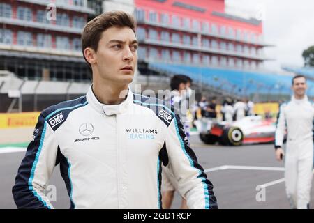 George Russell (GBR) Williams Racing - lancement de la voiture 2022. Grand Prix de Grande-Bretagne, jeudi 15 juillet 2021. Silverstone, Angleterre. Banque D'Images