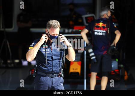 Christian Horner (GBR) Directeur de l'équipe Red Bull Racing. Grand Prix de Grande-Bretagne, samedi 17 juillet 2021. Silverstone, Angleterre. Banque D'Images