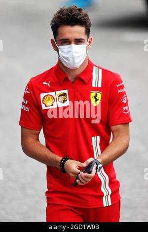 Charles Leclerc (mon) Ferrari. Grand Prix de Hongrie, samedi 31 juillet 2021. Budapest, Hongrie. Banque D'Images