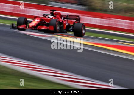 Charles Leclerc (mon) Ferrari SF-21. Grand Prix de Hongrie, samedi 31 juillet 2021. Budapest, Hongrie. Banque D'Images