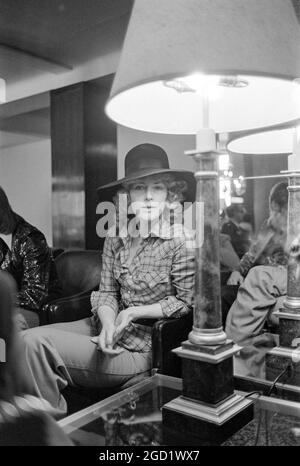 Le groupe de pop suédois ABBA à leur hôtel de Londres après avoir remporté le Concours Euvovision de la chanson à Brighton, en Angleterre, en avril 1974. Annipride Lyngstad.photo: Lennart Edling / Kamerabild / TT News Agency / Code: 3012 Banque D'Images