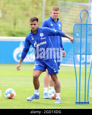 Schalke, Allemagne. 10 août 2021. Firo: 10.08.2021, Fuvuball, saison 2021/2022, 2ème Bundesliga FC Schalke 04 entraînement avec RODRIGO ZALAZAR/dpa/Alay Live News Banque D'Images