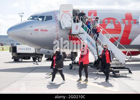 Boeing 737-8MG low cost Jet2.com compagnies aériennes à Gdansk, Pologne. 26 mai 2021 © Wojciech Strozyk / Alamy stock photo Banque D'Images