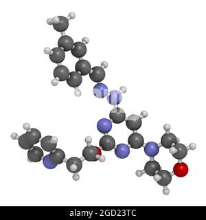 Molécule de médicament Apilimod (inhibiteur de PIKfyve). Rendu 3D. Banque D'Images