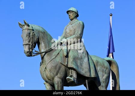 Monument équestre du roi Albert I (1875-1934) de Belgique à Namur, Belgique Banque D'Images