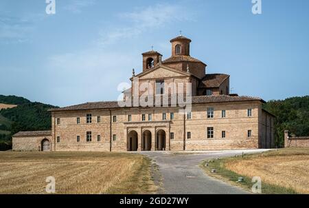 Église du couvent Saint-Jean-Baptiste au Barco ducal -pavillon de chasse-, Urbania, province de Pesaro et Urbino, Marche, Italie Banque D'Images