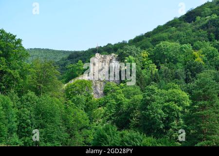 Sparbach, Basse-Autriche, Autriche. Parc naturel de Sparbach. Les ruines de Johannstein Banque D'Images