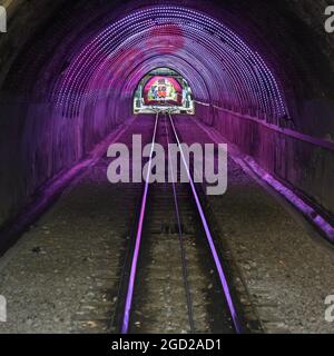 Vue sur le tunnel ferroviaire, Wellington, Pipitea, région de Wellington, Île du Nord, Nouvelle-Zélande Banque D'Images