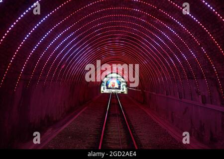 Vue sur le tunnel ferroviaire, Wellington, Pipitea, région de Wellington, Île du Nord, Nouvelle-Zélande Banque D'Images