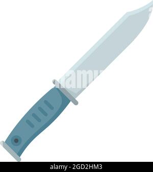 Icône de couteau de chasseur de survie. Illustration plate de l'icône de vecteur de couteau de chasseur de survie isolée sur fond blanc Illustration de Vecteur