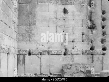 Turquie. Ankara. Temple d'Auguste César. Inscription grecque ca. 1935 Banque D'Images