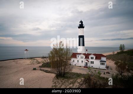 Phare de Big sable point à Ludington, MI Banque D'Images