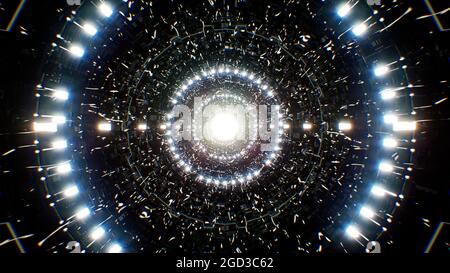 Résumé tunnel numérique de lumière électrique Banque D'Images