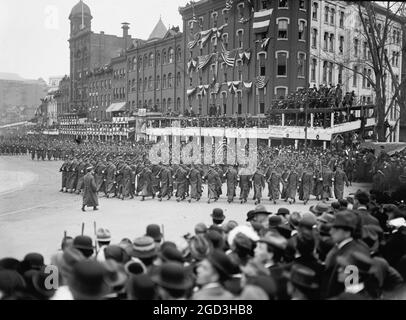 Parade inaugurale de Woodrow Wilson environ entre 1909 et 1919 Banque D'Images