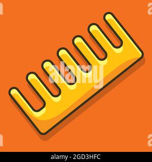 illustration vectorielle de dessin animé isolée en peigne de style plat Illustration de Vecteur