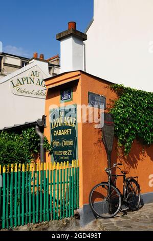 FRANCE, PARIS (75) 18ÈME ARRONDISSEMENT, QUARTIER DE MONTMARTRE, AU LAPIN CABARET AGILE SITUÉ RUE DES SAULES Banque D'Images
