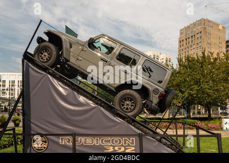 DETROIT, MI/USA - 06 AOÛT 2021 : une Jeep Wrangler Rubicon 392 2021 au salon automobile Motor City car Crawl (MC3), Detroit, Michigan. Banque D'Images