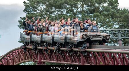 RITA Alton Towers a lancé le parc à thème de Rollercoaster Staffordshire Banque D'Images