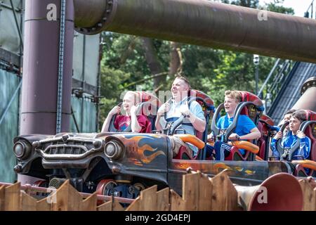 RITA Alton Towers a lancé le parc à thème de Rollercoaster Staffordshire Banque D'Images