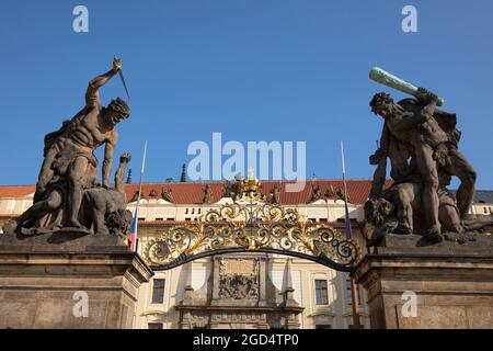 Géographie / voyage, Tchéquie, Bohême, Prague, Château de Prague, PORTE D'ENTRÉE, DROITS SUPPLÉMENTAIRES-AUTORISATION-INFO-NON-DISPONIBLE Banque D'Images