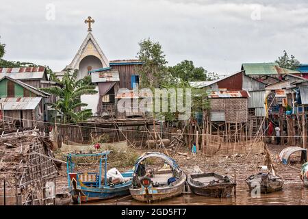 Mékong, Cambodge, pêcheur, rivière, style de vie, Asie Banque D'Images