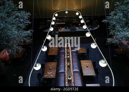 Photo de l'intérieur du restaurant de l'hôtel Post à Göteborg, Suède. Banque D'Images