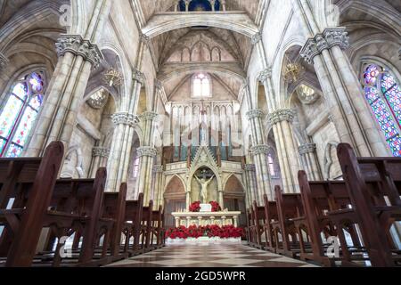 Bana Hills, Danang Vietnam - 22 mai 2018 : statue de Jésus-Christ à l'intérieur de l'église de Ba Na Hills de Ba Na Hills à Bana Hills, Da Nang, Vietnam. Banque D'Images