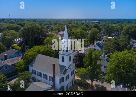 L'église fédérée de Martha's Vineyard dans le quartier historique d'Edgartown Banque D'Images