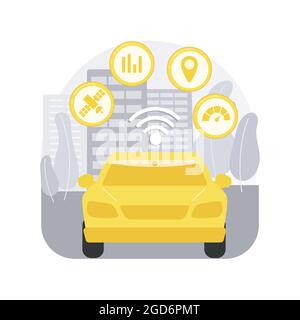 Illustration du vecteur de concept abstrait du système de transport intelligent. Illustration de Vecteur