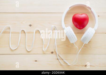 Aime écouter de la musique Banque D'Images