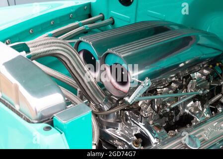 Rochford, Essex, Royaume-Uni - 27 juin 2021 : spectacle de voitures classiques de Rochford organisé sur les pelouses, Essex. Banque D'Images